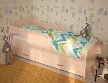 Детская кровать с ящиками Максимка, цвет Млечный дуб в Смоленске