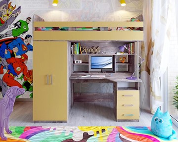 Детская кровать-шкаф Аракс, каркас Бетон, фасад Зира в Смоленске