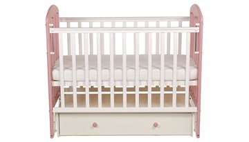 Кровать детская Polini kids Simple 328, белый-розовый в Смоленске