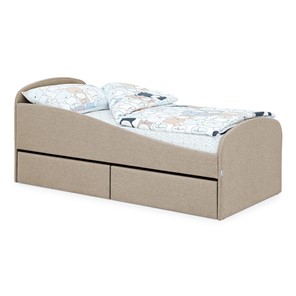 Кровать с ящиками Letmo 190х80 песочный (рогожка) в Смоленске