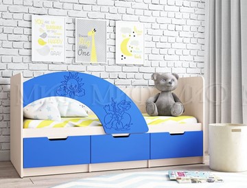 Кровать детская Юниор-3, синий матовый в Смоленске