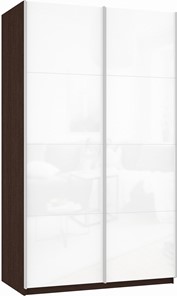 Шкаф-купе 2-х дверный Прайм (Белое стекло/Белое стекло) 1200x570x2300, венге в Смоленске
