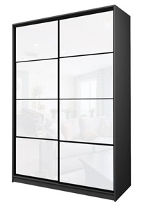 Шкаф 2-х дверный MAX МШ-25-6-18-22, Профиль Черный/Цвет Графит/Oracal Белый в Смоленске
