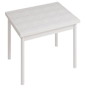 Кухонный обеденный стол СТ22, Белый/Белый мрамор в Смоленске