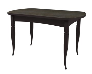 Обеденный овальный стол Ялта с резными опорами Венге/Ясень Анкор темный в Смоленске