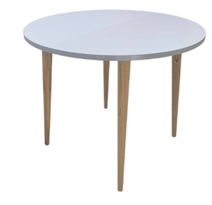 Кухонный раздвижной круглый стол Creo-line Серый камень 90*90 см ЛДСП в Смоленске