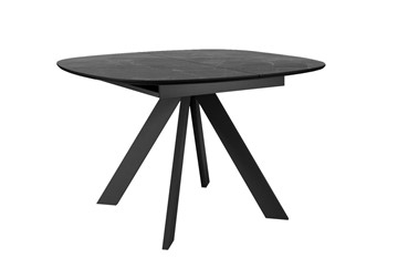 Керамический обеденный стол DikLine BK100 Керамика Черный мрамор/подстолье черное/опоры черные в Смоленске