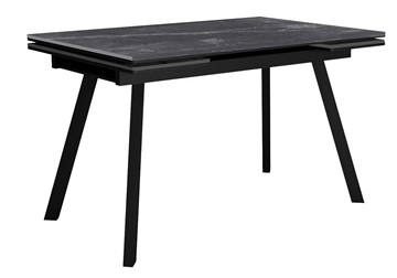 Керамический стол DikLine SKA125 Керамика Серый мрамор/подстолье черное/опоры черные (2 уп.) в Смоленске