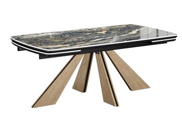 Керамический обеденный стол DikLine SKP180 Керамика Amadeus/подстолье черное/опоры дуб монтана (2 уп.) в Смоленске