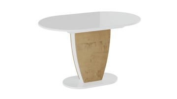 Овальный обеденный стол Монреаль тип 1 (Белый глянец/Бунратти) в Смоленске