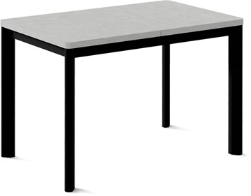 Кухонный раскладной стол Кубика Токио-2L (ноги металлические черные, светлый цемент) в Смоленске