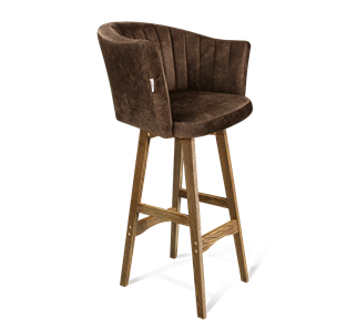 Барный стул SHT-ST42-1 / SHT-S65 (кофейный трюфель/дуб брашированный коричневый) в Смоленске