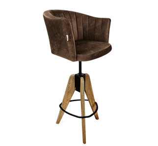 Барный стул SHT-ST42-1 / SHT-S92 (кофейный трюфель/браш.коричневый/черный муар) в Смоленске