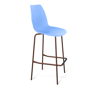 Барный стул SHT-ST29/S29 (голубой pan 278/медный металлик) в Смоленске