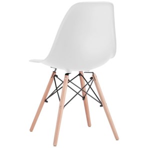 Комплект обеденных стульев 4 шт. BRABIX "Eames CF-010", пластик белый, опоры дерево/металл, 532630, 2033A в Смоленске