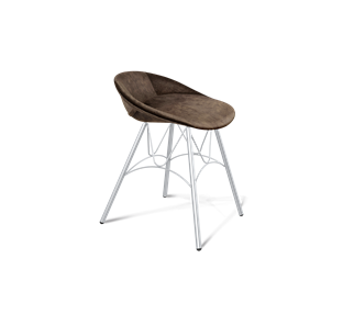 Обеденный стул SHT-ST19-SF1 / SHT-S100 (кофейный трюфель/хром лак) в Смоленске