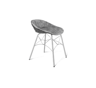 Обеденный стул SHT-ST19-SF1 / SHT-S107 (дымный/хром лак) в Смоленске