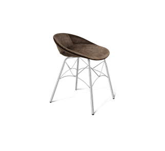Обеденный стул SHT-ST19-SF1 / SHT-S107 (кофейный трюфель/хром лак) в Смоленске