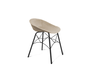 Обеденный стул SHT-ST19-SF1 / SHT-S107 (ванильный крем/черный муар) в Смоленске
