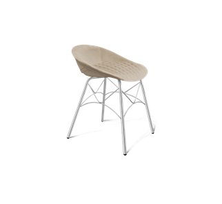 Обеденный стул SHT-ST19-SF1 / SHT-S107 (ванильный крем/хром лак) в Смоленске