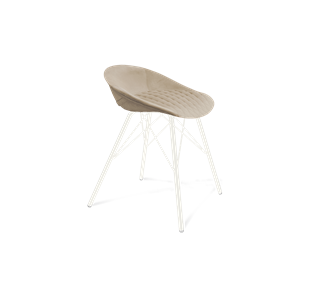 Обеденный стул SHT-ST19-SF1 / SHT-S37 (ванильный крем/белый муар) в Смоленске