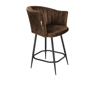 Полубарный стул SHT-ST42-1 / SHT-S148-1 (кофейный трюфель/черный муар) в Смоленске