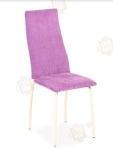 Обеденный стул Волна, каркас металл бежевый, инфинити фиолетовый в Смоленске