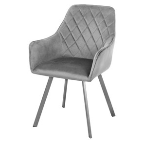 Мягкий кухонный стул-кресло Мадрид СРП-056 бриллиант Дрим серый в Смоленске