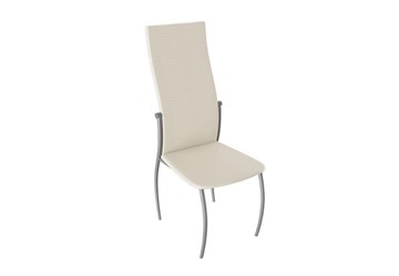 Обеденный стул Комфорт-М, цвет Эмаль Бриллиант, Бежевый Аллигатор к/з 218 (белый перламутр) в Смоленске