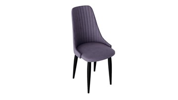 Обеденный стул Франк (конус) исп2 (Черный матовый/Микровелюр Фиолетовый) в Смоленске