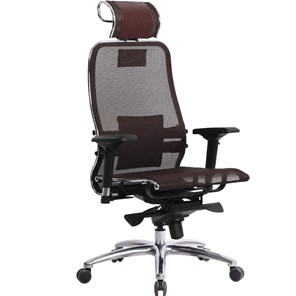 Кресло компьютерное Метта Samurai S-3.04, темно-бордовый в Смоленске