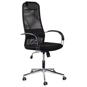 Кресло офисное Brabix Premium Pilot EX-610 CH (хром, ткань-сетка, черное) 532417 в Смоленске