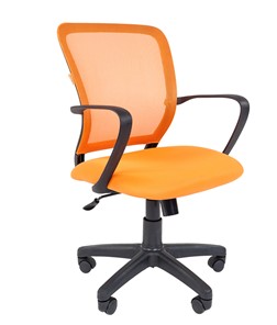 Компьютерное кресло CHAIRMAN 698 black TW, ткань, цвет оранжевый в Смоленске