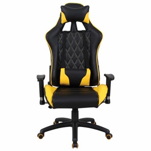 Кресло компьютерное Brabix GT Master GM-110 (две подушки, экокожа, черное/желтое) 531927 в Смоленске