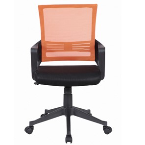 Кресло компьютерное Brabix Balance MG-320 (с подлокотниками, комбинированное черное/оранжевое) 531832 в Смоленске