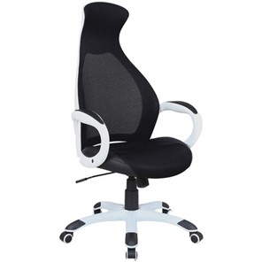 Кресло Brabix Premium Genesis EX-517 (пластик белый, ткань/экокожа/сетка черная) 531573 в Смоленске