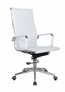 Офисное кресло В108 экокожа / хром, White ( белый) в Смоленске