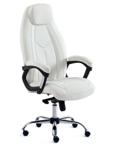 Офисное кресло BOSS Lux, кож/зам, белый, арт.15307 в Смоленске