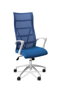 Офисное кресло Топ X белый каркас, сетка/ткань TW / синяя/голубая в Смоленске