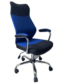 Кресло компьютерное C168 черный/синий в Смоленске