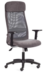 Кресло PROFIT PLT флок/ткань, серый, 29/W-12, арт.20537 в Смоленске