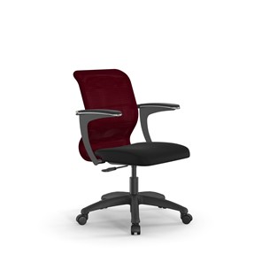 Офисное кресло SU-M-4/подл.160/осн.005 бордовый/черный в Смоленске