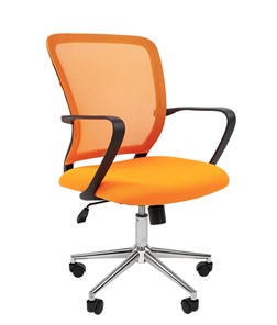 Кресло компьютерное CHAIRMAN 698 CHROME new Сетка TW-66 (оранжевый) в Смоленске
