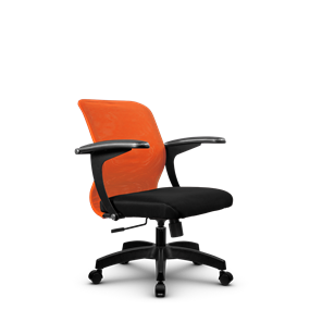 Кресло компьютерное SU-M-4/подл.160/осн.001, Оранжевый/Черный в Смоленске