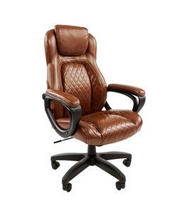 Компьютерное кресло CHAIRMAN 432, экокожа, цвет коричневый в Смоленске