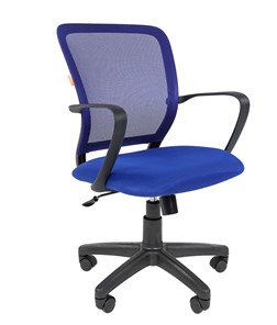 Кресло CHAIRMAN 698 black TW-05, ткань, цвет синий в Смоленске