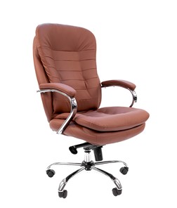 Офисное кресло CHAIRMAN 795 экокожа, цвет коричневый в Смоленске