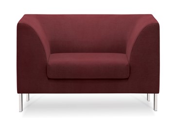 Офисное мягкое кресло Сиеста, ткань Сахара / красная С30 в Смоленске