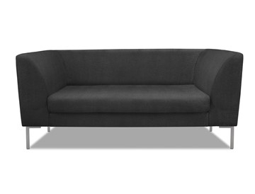 Мягкий офисный диван Сиеста 2-местный, ткань Сахара / серая С26 в Смоленске