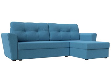 Угловой диван для гостиной Амстердам Лайт, Амур голубой (рогожка) в Смоленске